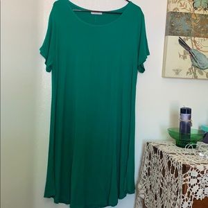 green t shirt dress